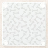 Knochen-Beschaffenheits-Muster Greyscale Glasuntersetzer (Rückseite)