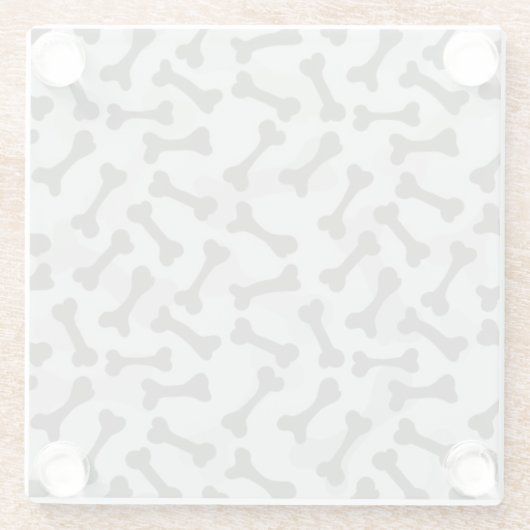 Knochen-Beschaffenheits-Muster Greyscale Glasuntersetzer (Rückseite)