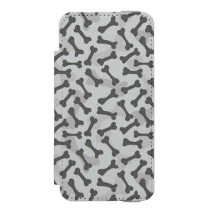 Knochen-Beschaffenheits-Muster Greyscale Incipio Watson™ iPhone 5 Geldbörsen Hülle