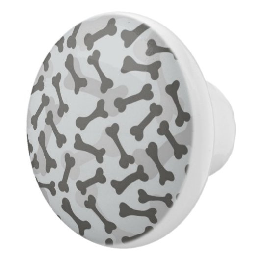 Knochen-Beschaffenheits-Muster Greyscale Keramikknauf (Rechts)