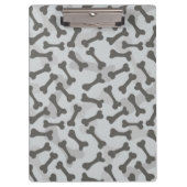 Knochen-Beschaffenheits-Muster Greyscale Klemmbrett (Vorderseite)