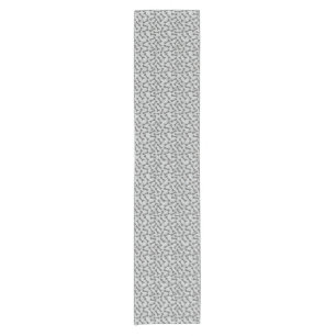 Knochen-Beschaffenheits-Muster Greyscale Kurzer Tischläufer
