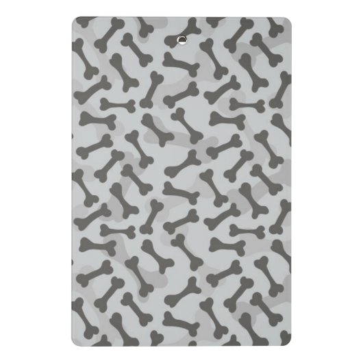 Knochen-Beschaffenheits-Muster Greyscale Mini Klemmbrett (Rückseite)