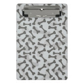 Knochen-Beschaffenheits-Muster Greyscale Mini Klemmbrett (Vorderseite)