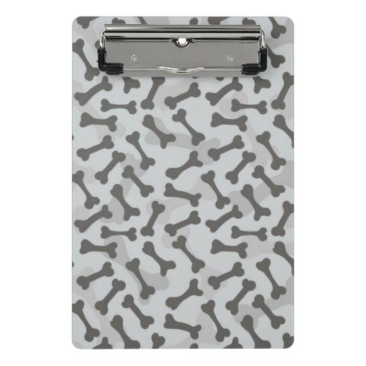 Knochen-Beschaffenheits-Muster Greyscale Mini Klemmbrett (Vorderseite)