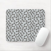 Knochen-Beschaffenheits-Muster Greyscale Mousepad (Mit Mouse)