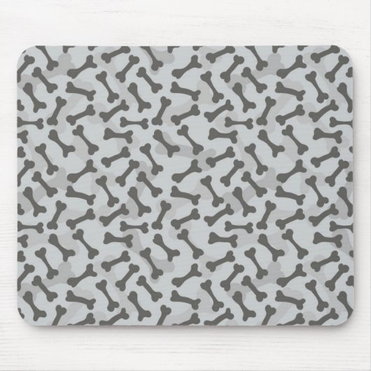 Knochen-Beschaffenheits-Muster Greyscale Mousepad (Vorne)