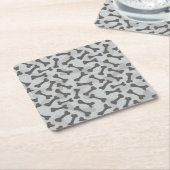 Knochen-Beschaffenheits-Muster Greyscale Rechteckiger Pappuntersetzer (angewinkelt)