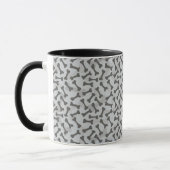 Knochen-Beschaffenheits-Muster Greyscale Tasse (Links)
