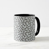 Knochen-Beschaffenheits-Muster Greyscale Tasse (VorderseiteRechts)