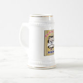 Knochen-Bierstein-Logo des Hundn in der Mitte Bierglas (Vorderseite Links)
