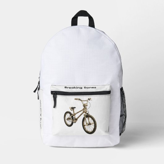 Knochen brechen bedruckter rucksack (Vorderseite)