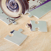 Knochen Brigade - Bulldog im Frisierte Auto - Cart Puzzle (Seite)