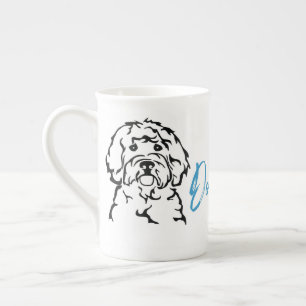 Knochen-China-Gekritzel-Freude! Tasse