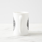 Knochen-China Grincheux Engels-Wünsche Porzellantasse (Rückseite)