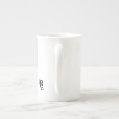 Knochen-China-Tasse Abstrakt Art Blauen Ozean Porzellantasse (Rückseite)