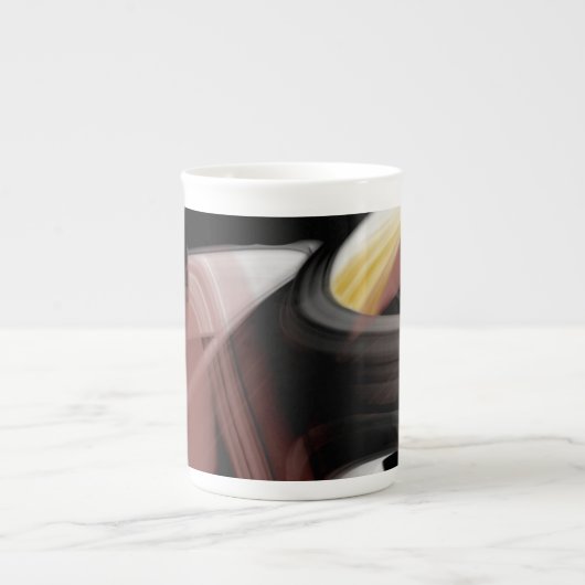 Knochen-China-Tasse Abstrakt Art Schwarz-weiß Powd Porzellantasse (Vorderseite)