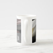 Knochen-China-Tasse Abstrakt Art Schwarz-weiß Powd Porzellantasse (Rückseite)