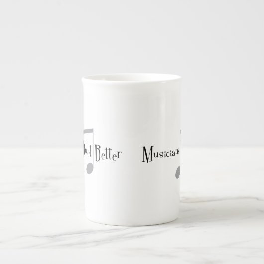 Knochen-China-Tasse des Duo-(Anmerkungen) Porzellantasse (Vorderseite)