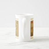 Knochen-China-Tasse mit Jahreszeitfliesen Porzellantasse (Rückseite)