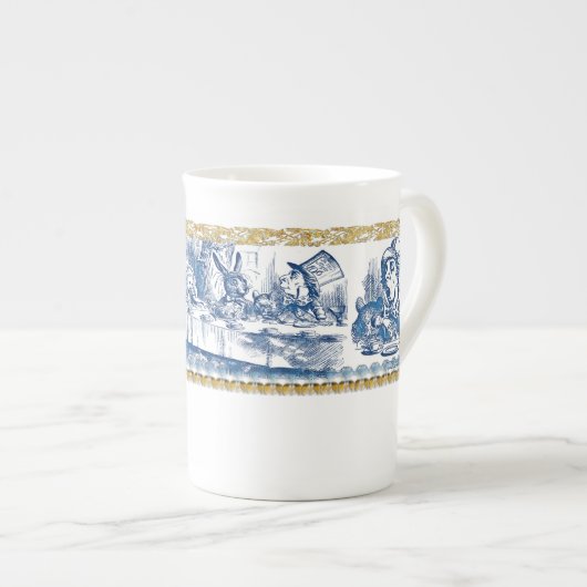 Knochen-China-Tasse - Wunderland Porzellantasse (Vorderseite Rechts)