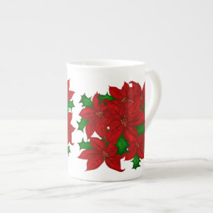 Knochen-China-WeihnachtsTasse Porzellantasse