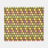 Knochen! Circle Print Herbstfarben (Medium) Fleecedecke (Vorderseite (Horizontal))
