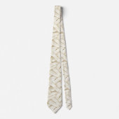 Knochen Creme Mumien Wrap Halloween Krawatte (Vorderseite)