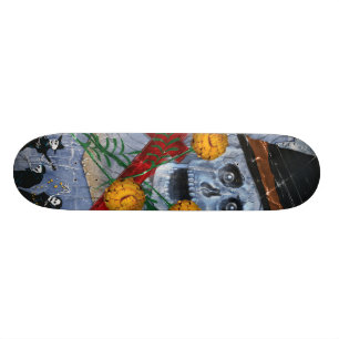 Knochen Deck™ - Muertos und Ringelblumen Skateboard