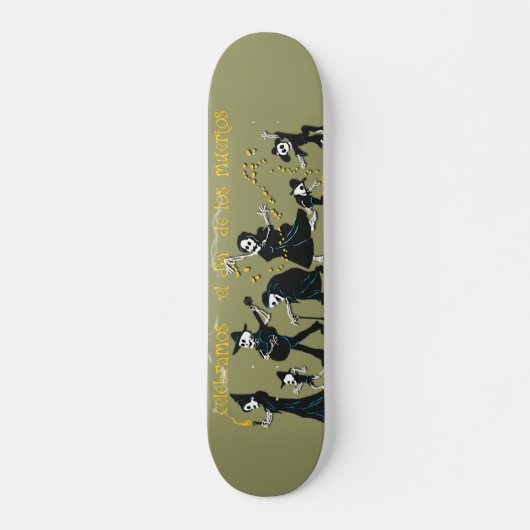 Knochen Deck™ - tanzendes Muertos Skateboard (Vorne)