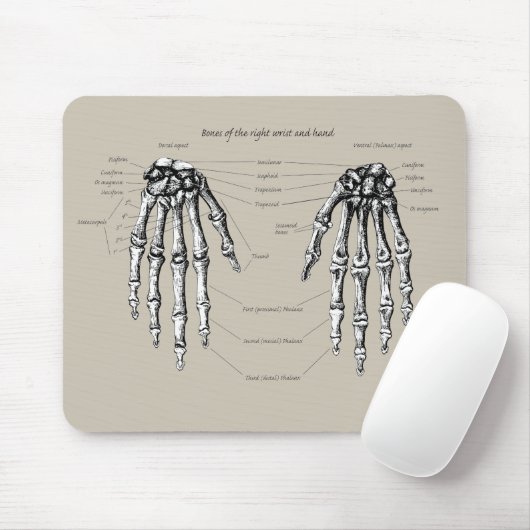 Knochen der menschlichen Hand Mousepad (Mit Mouse)