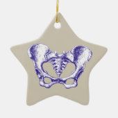 Knochen der menschlichen Pelvis Keramikornament (Vorne)