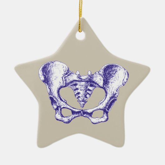 Knochen der menschlichen Pelvis Keramikornament (Vorne)