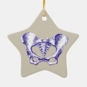 Knochen der menschlichen Pelvis Keramikornament (Hinten)