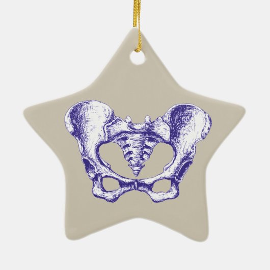 Knochen der menschlichen Pelvis Keramikornament (Hinten)