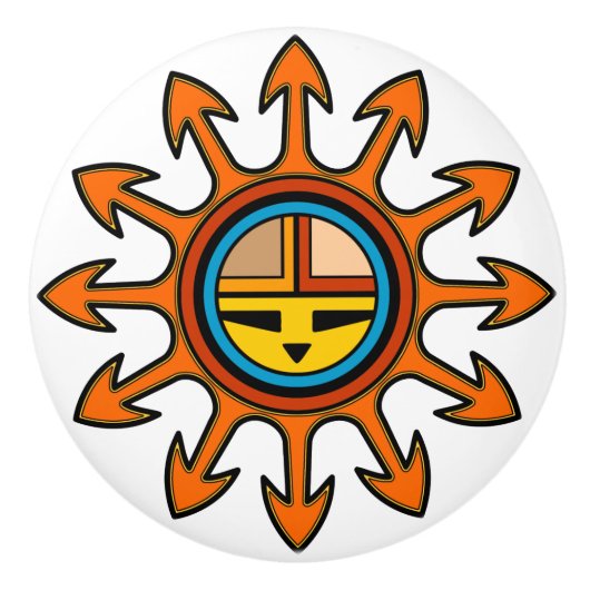 Knochen der südwestlichen Keramik Keramikknauf (Vorderseite)