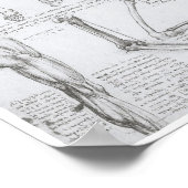 Knochen der unteren Extremität, Leonardo da Vinci Poster (Ecke)