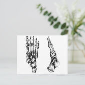 Knochen des menschlichen foor. postkarte (Stehend Vorderseite)