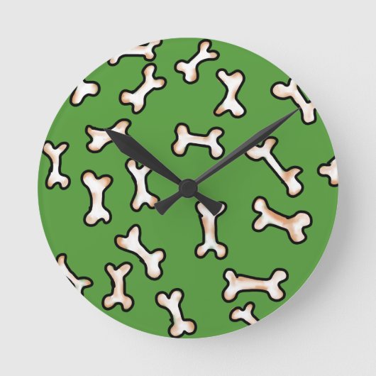 Knochen Design Runde Wanduhr (Vorderseite)