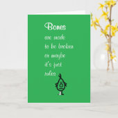 Knochen ein lustiges Erholung Gedicht für einen ge Karte (Gelbe Blume)