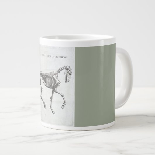Knochen eines Pferds Jumbo-Tasse (Vorderseite Rechts)