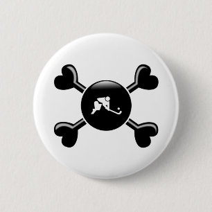 Knochen-Feld-Hockey Button