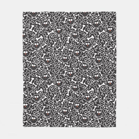Knochen Fleecedecke (Vorderseite)