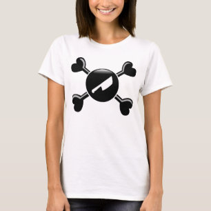 Knochen-Fleisch-Ausschnitt T-Shirt