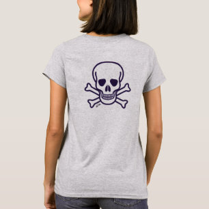 Knochen Frauen grauer T - Shirt zurück