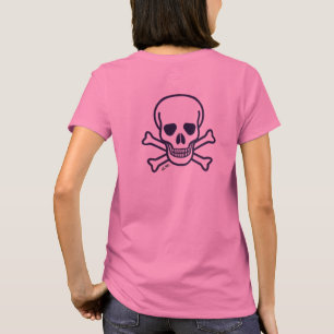 Knochen Frauen rosa T - Shirt zurück