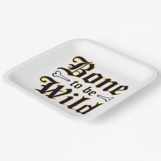 Knochen, frei zu sein pappteller (Gewinkelt)