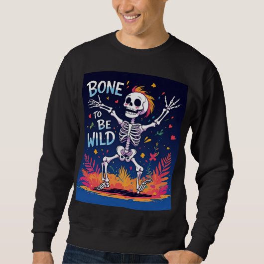 Knochen, frei zu sein | Tanzskeleton Halloween-T-S Sweatshirt (Vorderseite)