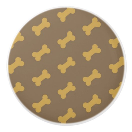 Knochen für Hundebeschaffenheit Keramikknauf (Vorderseite)