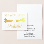 Knochen "Get Well bald" + Individuelle Name, Meldu Folienkarte (Anzeige)